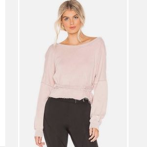 Free People Movement Charlotte Taupe Pink Wrap Top
